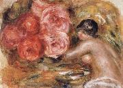 Pierre Renoir Roses and Study of Gabrielle Spain oil painting artist